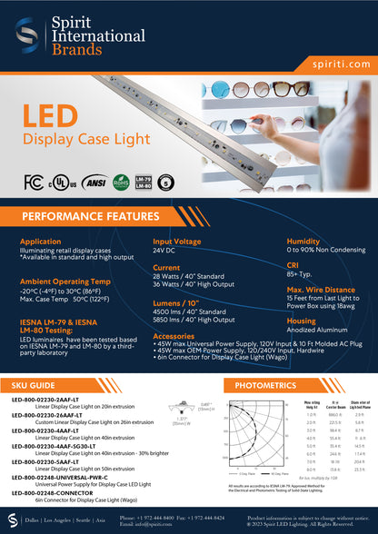LED Merchandise Display & Case Light