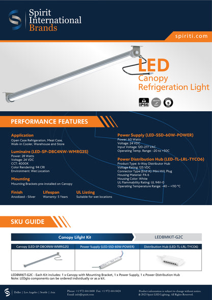 LED Canopy Refrigeration Light